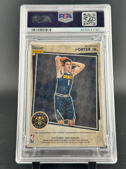 2018 Panini Hoops Rise N Shine Memorabilia Michael Porter JR. #MP Mem. PSA 9