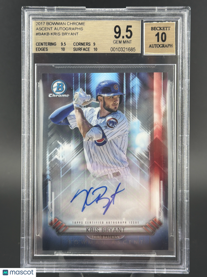 2017 Bowman Kris Bryant #BA-KB /99 BGS 9.5 BAS Auto 10