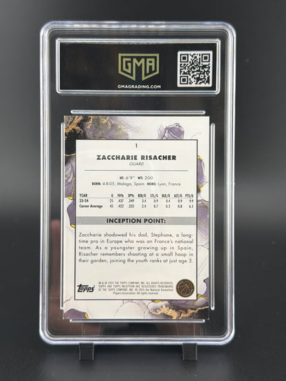 2025 Topps Inception Zaccharie Risacher #1 Green RC gma 10