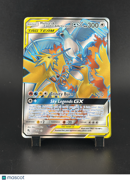 2019 Hidden Fates Moltres & Zapdos & Articuno GX Holo Rare FA #66/68