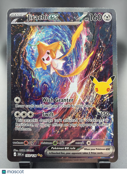 30th Celebration Jirachi EX Holo Secret Rare FA SAR #155/128