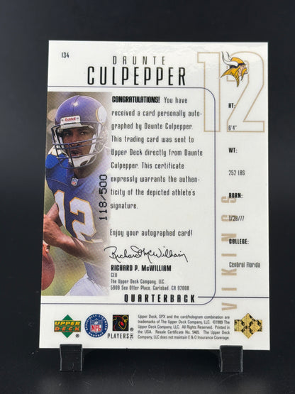 1999 Upper Deck SPx Daunte Culpepper #134 /500