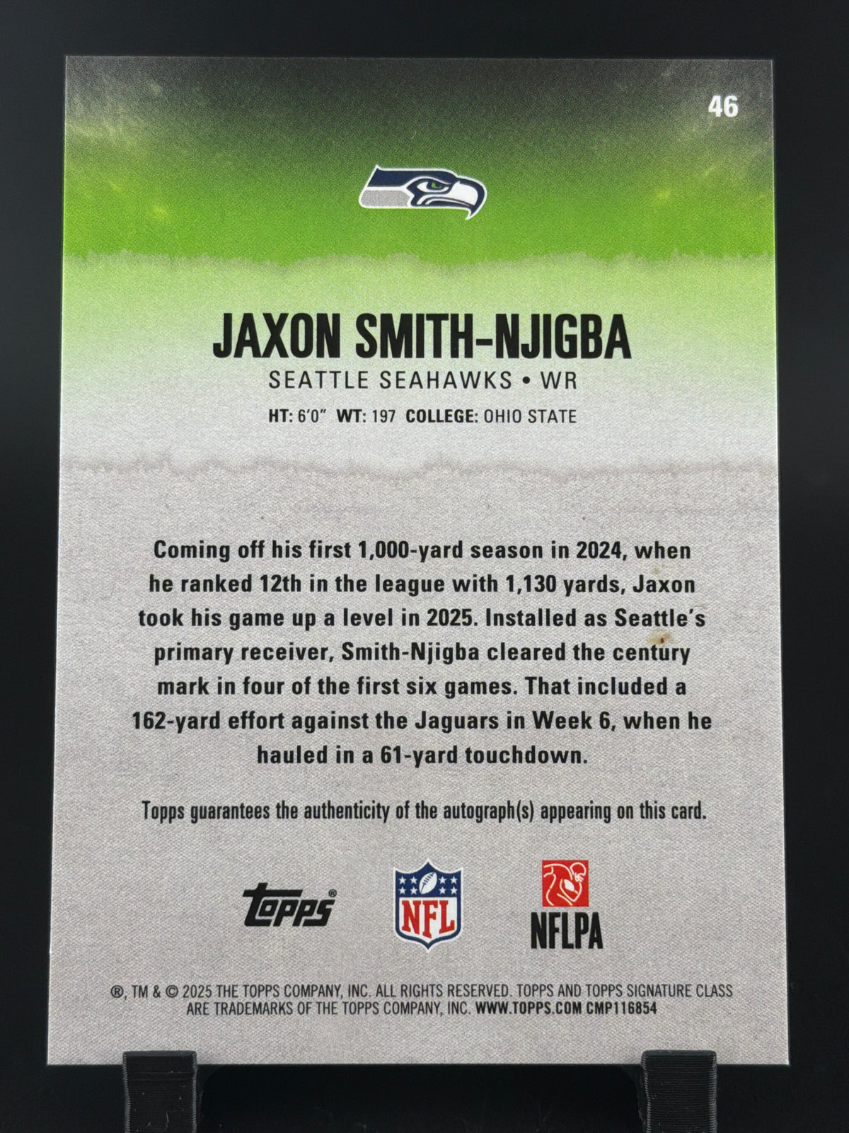 2025 Topps Signature Class Jaxon Smith-Njigba #46 /50