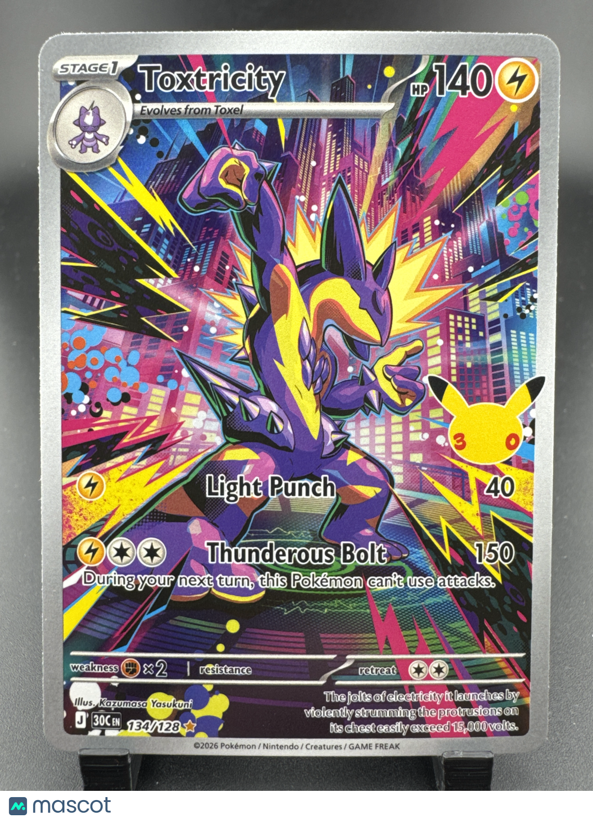 2026 30th Celebration Toxtricity Holo Secret Rare #134/128