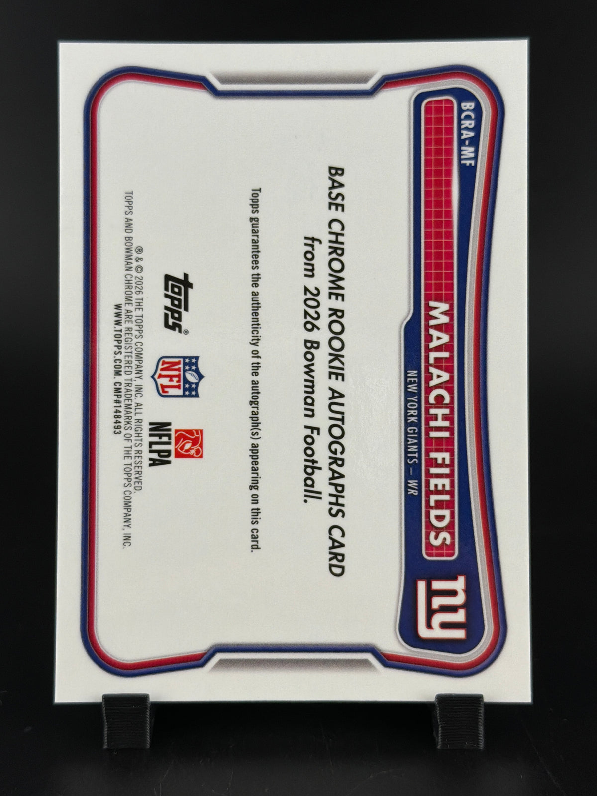 2026 Bowman Chrome Football Malachi Fields #BCRA-MF Green Viper /99 RC