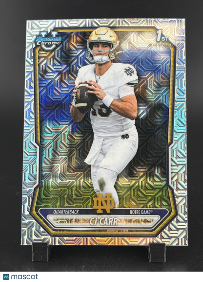 2024 Bowman Chrome University Football CJ Carr #BCP-110 Mojo Refractor