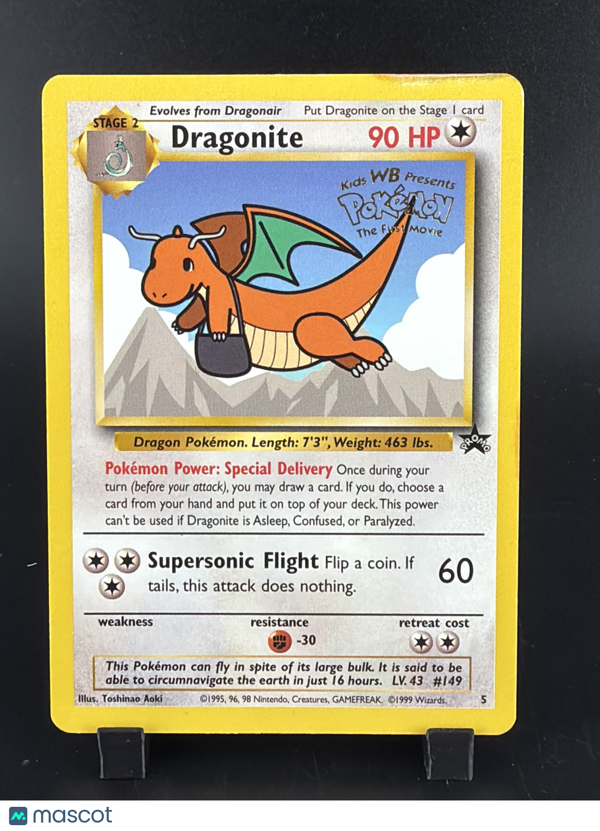 1999 Wizards Dragonite Black Star Promo #5