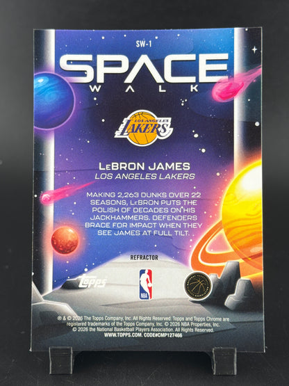 2026 Topps Chrome Space Walk LeBron James #SW-1 Refractor