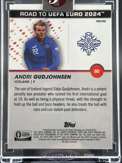 2024 Topps Pristine Road to UEFA Euro 2024 Andri Gudjohnsen #80
