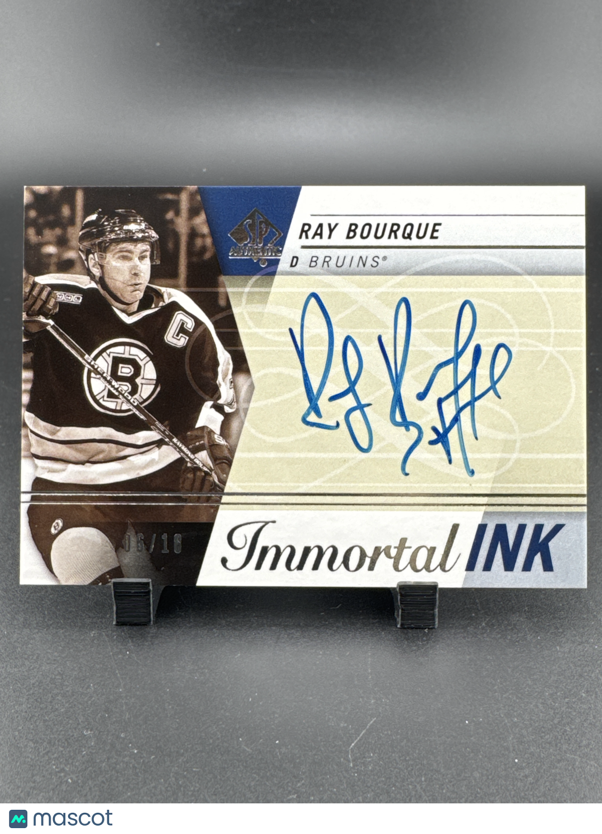 2019 Upper Deck SP Authentic Immortal Ink Ray Bourque #II-RB /18