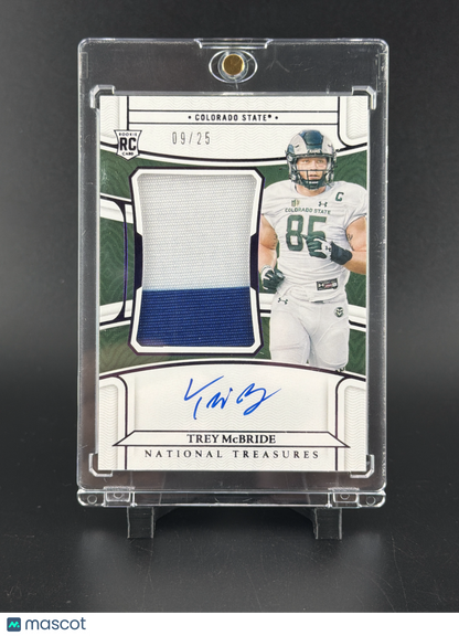 2022 Panini National Treasures Collegiate Trey McBride #54 /25 RC Memorabilia