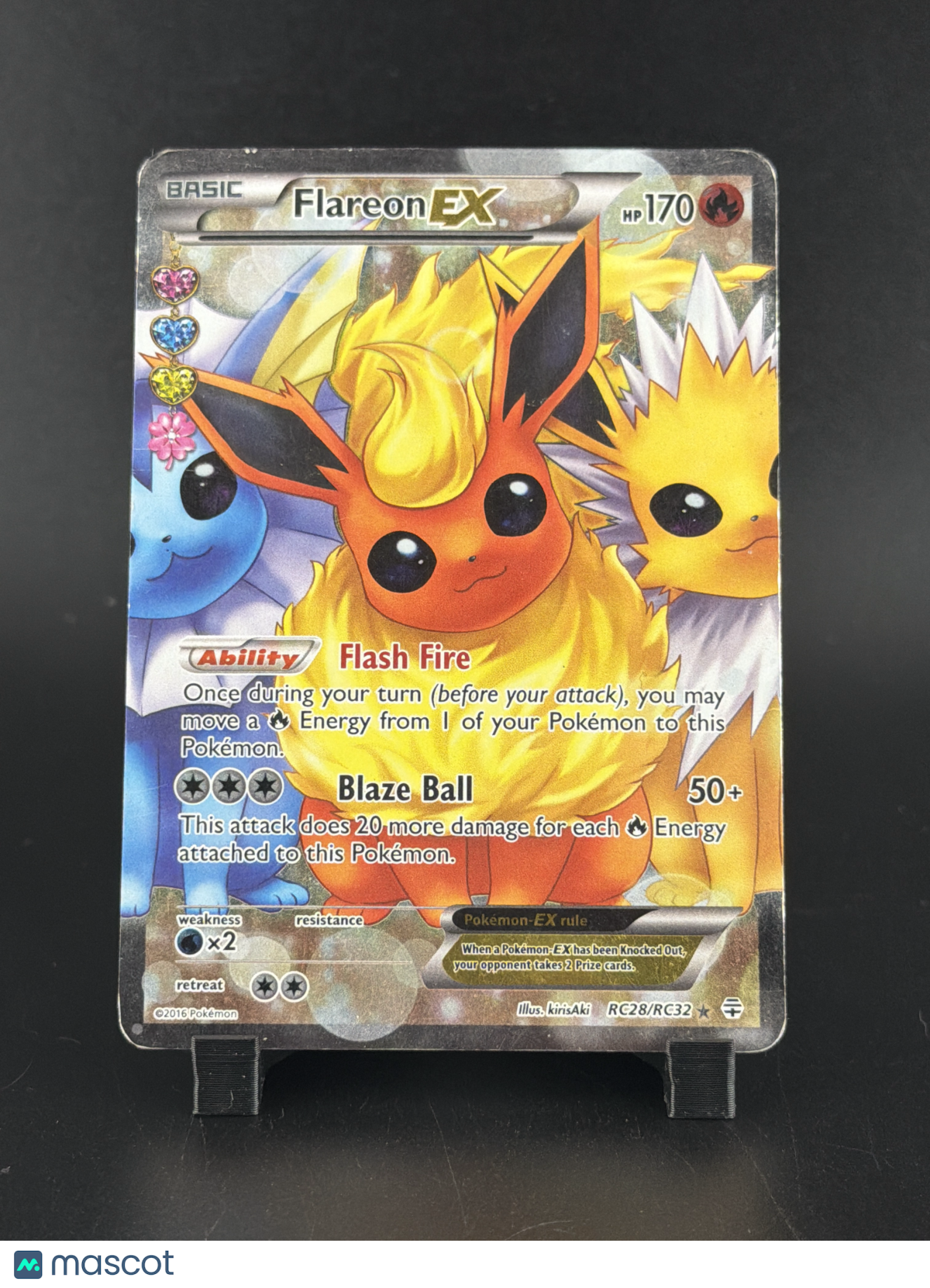 2016 Generations Flareon EX Holo Rare FA #RC28/RC32