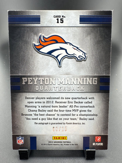 2012 Panini Gridiron Peyton Manning #15 /15