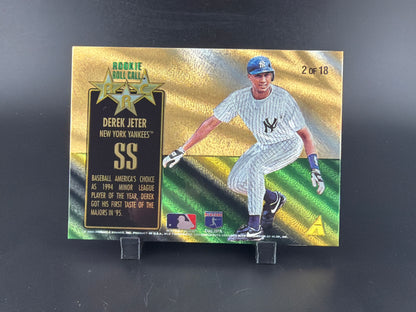 1995 Pinnacle Zenith Rookie Roll Call Derek Jeter #2 of 18