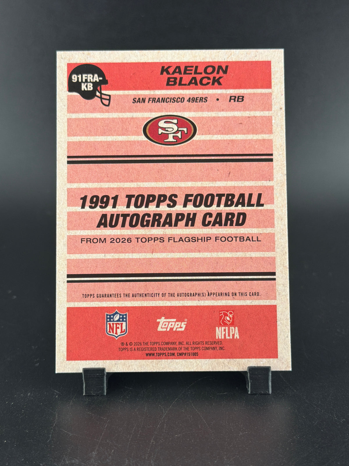 2026 Topps Flagship Football Kaelon Black #91FRA-KB RC