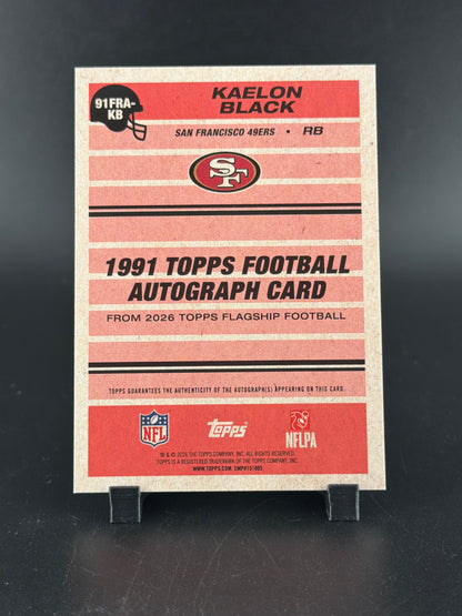 2026 Topps Flagship Football Kaelon Black #91FRA-KB RC