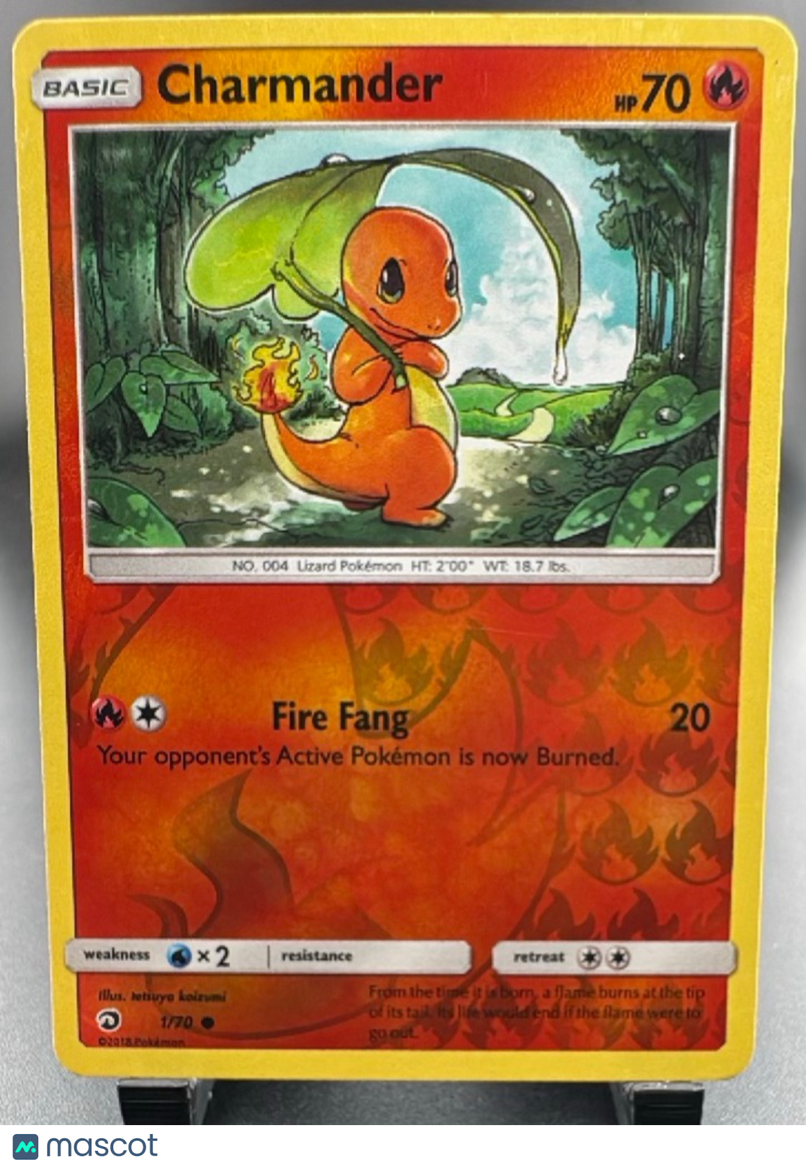 2018 Dragon Majesty Charmander Reverse Holo #1/70