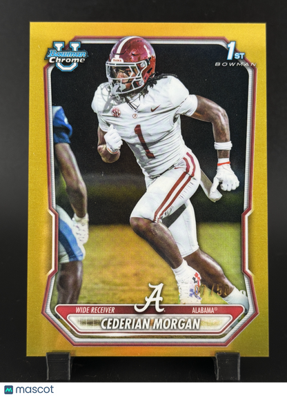 2025 Bowman Chrome University Cederian Morgan #BCP-141 Yellow /50