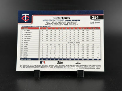 2025 Topps Chrome Royce Lewis #254 Gold Wave Refractor