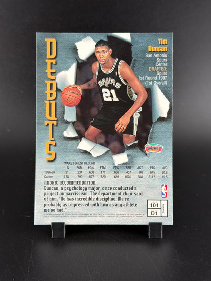 1996 Topps Finest Tim Duncan #101