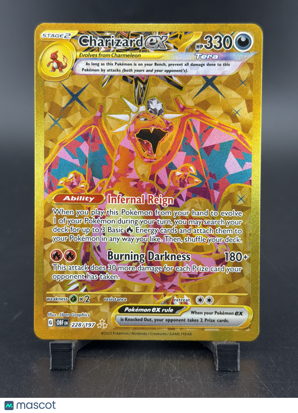 2023 Obsidian Flames Charizard EX Holo Secret Rare FA HR #228/197