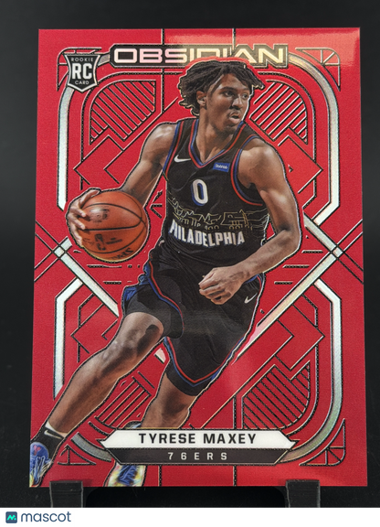 2021 Panini Obsidian Tyrese Maxey #162 Red Flood RC