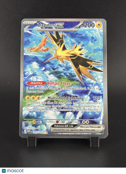 2023 Scarlet & Violet 151 Zapdos EX Holo Secret Rare SAR #202/165