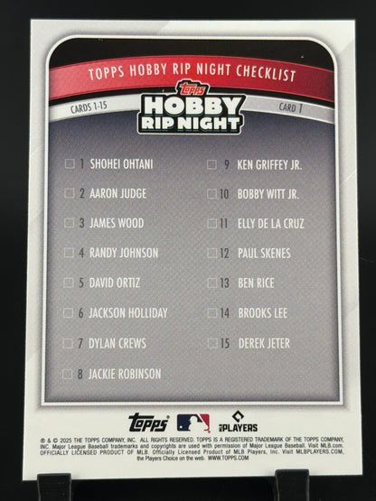 2025 Topps Hobby Rip Night Shohei Ohtani #1 Gold