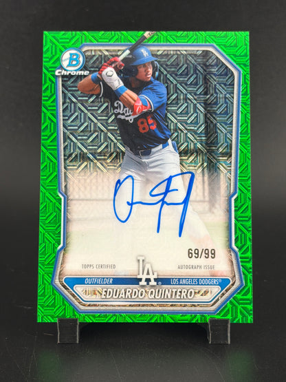 2024 Bowman Chrome Eduardo Quintero #CPA-EQ Green Mojo Refractor /99