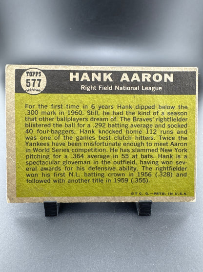 1961 Topps Hank Aaron #577