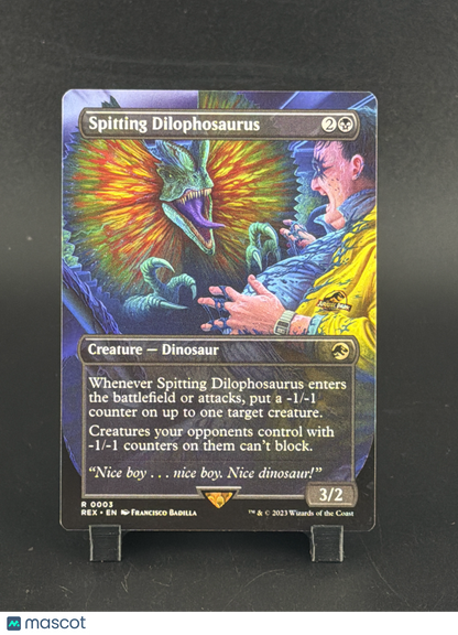 2023 Wizards of the Coast Magic Jurassic World Spitting Dilophosaurus Borderless