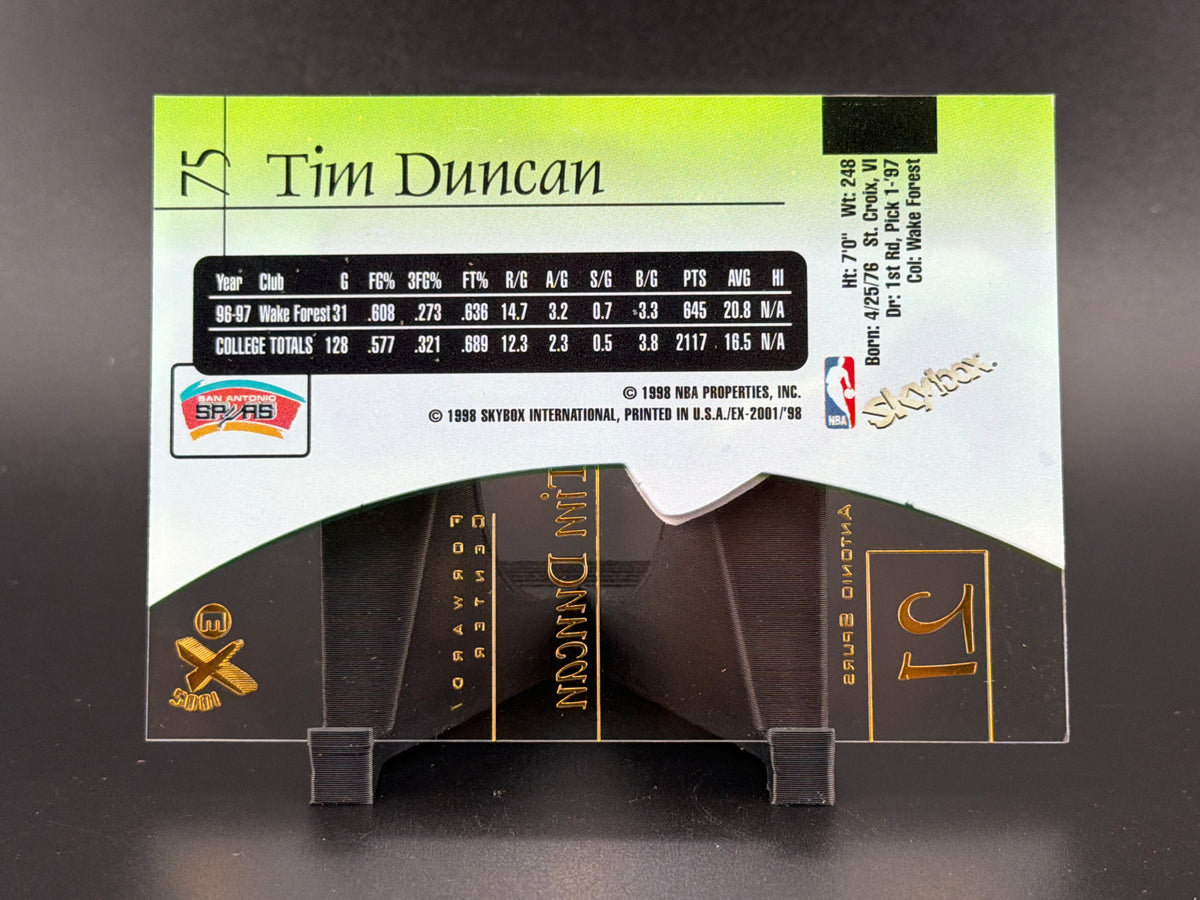 1998 SkyBox E-X2001 Tim Duncan #75