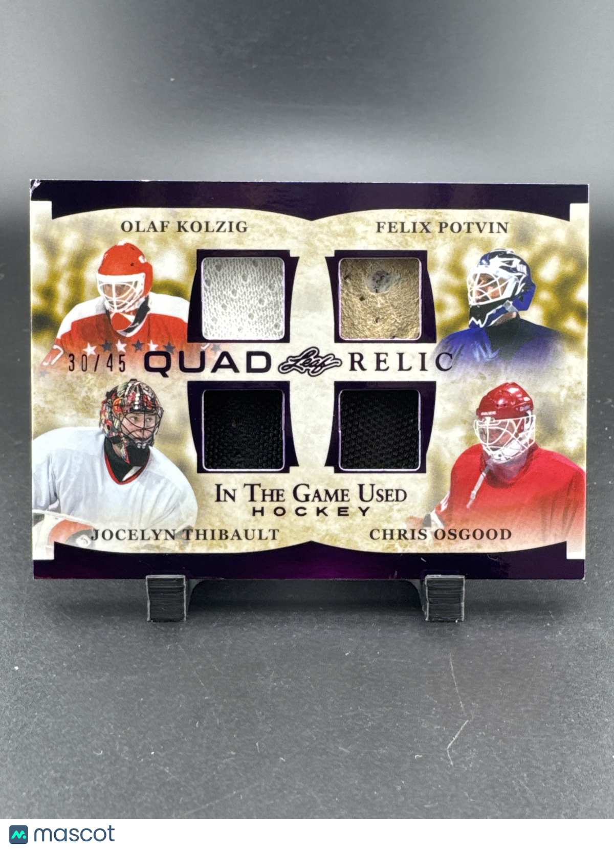 2023 Game Used Hockey Olaf Kolzig Chris Osgood Felix Potvin Jocelyn Thibault