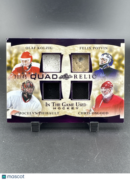 2023 Game Used Hockey Olaf Kolzig Chris Osgood Felix Potvin Jocelyn Thibault