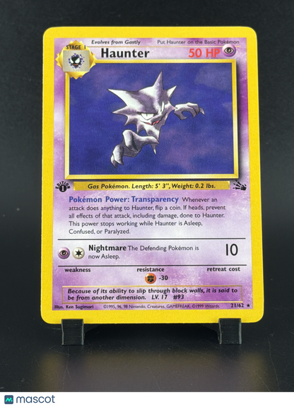 1999 Fossil Haunter Rare 1st Edition #21/62