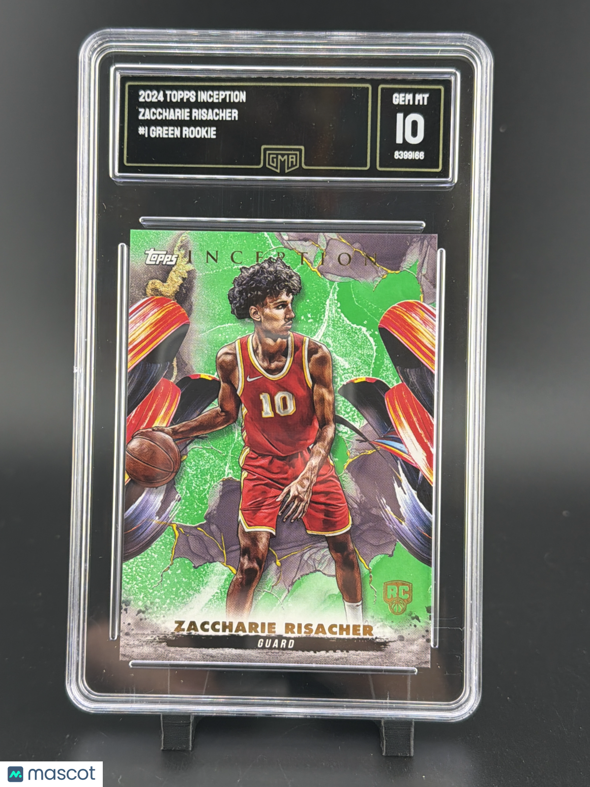 2025 Topps Inception Zaccharie Risacher #1 Green RC gma 10