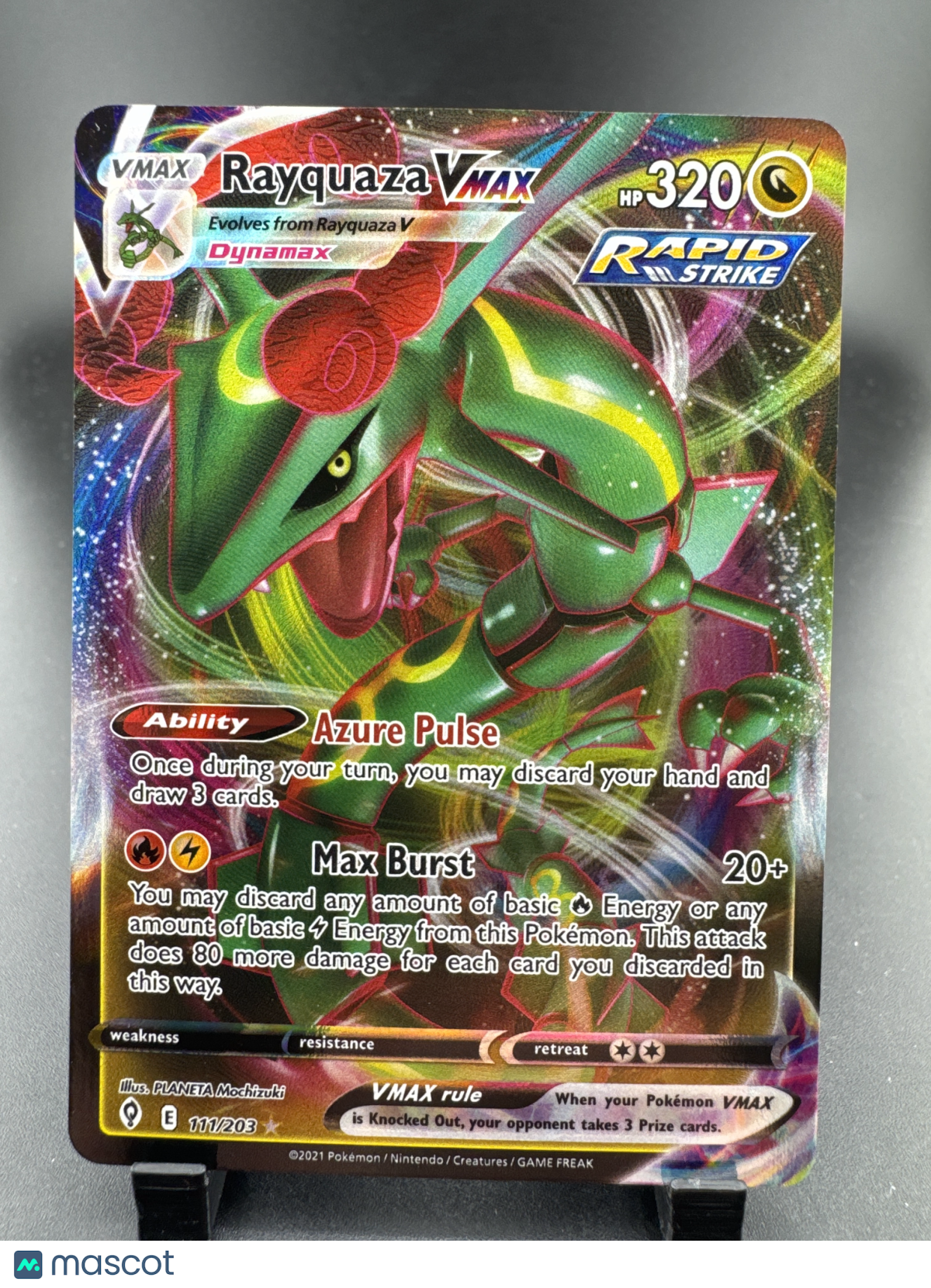 2021 Evolving Skies Rayquaza VMAX Holo Ultra Rare #111/203