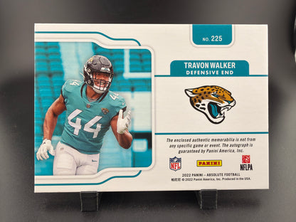 2022 Panini Absolute Football Travon Walker 225 Rookie Premiere Materials /99 RC