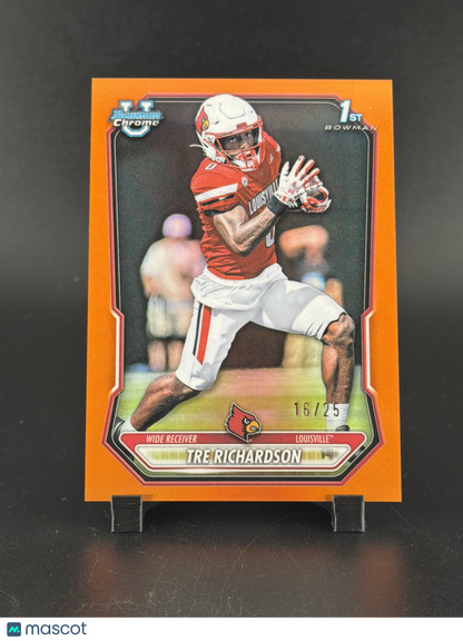2026 Bowman Chrome University Tre Richardson #BCP-175 Orange Refractor /25