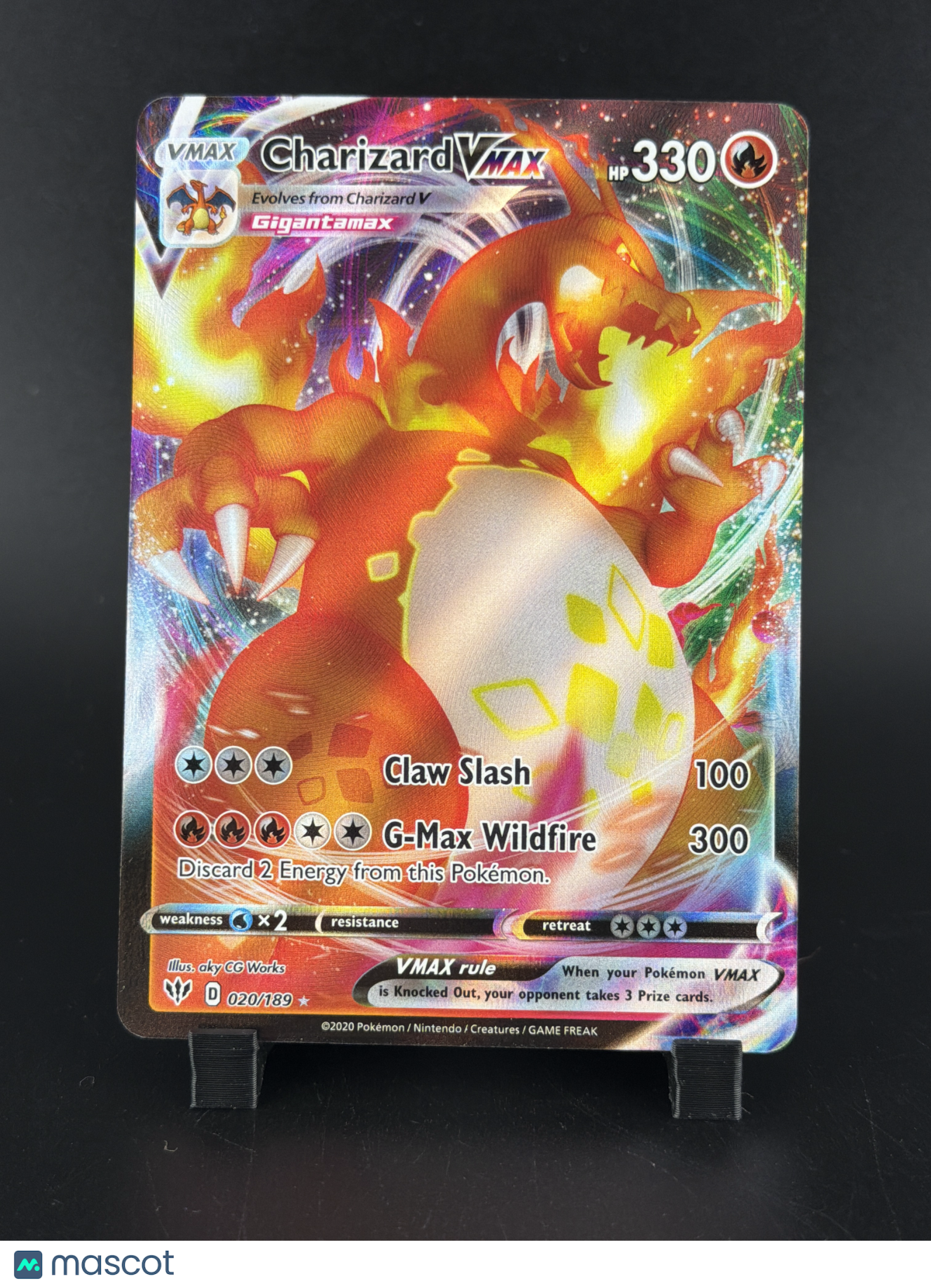 2020 Darkness Ablaze Charizard VMAX Holo RRR #20/189