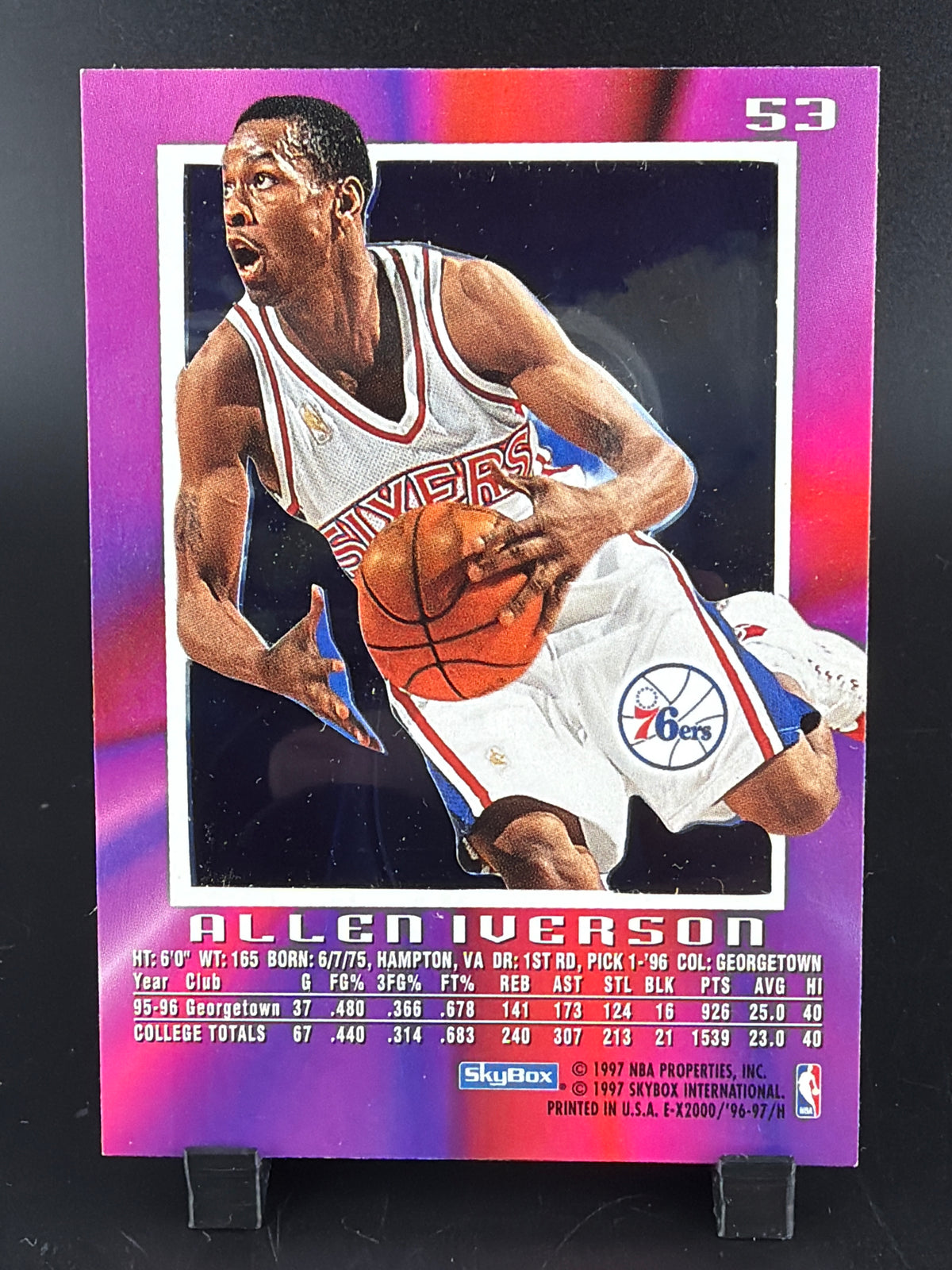 1997 SkyBox E-X2000 Allen Iverson #53