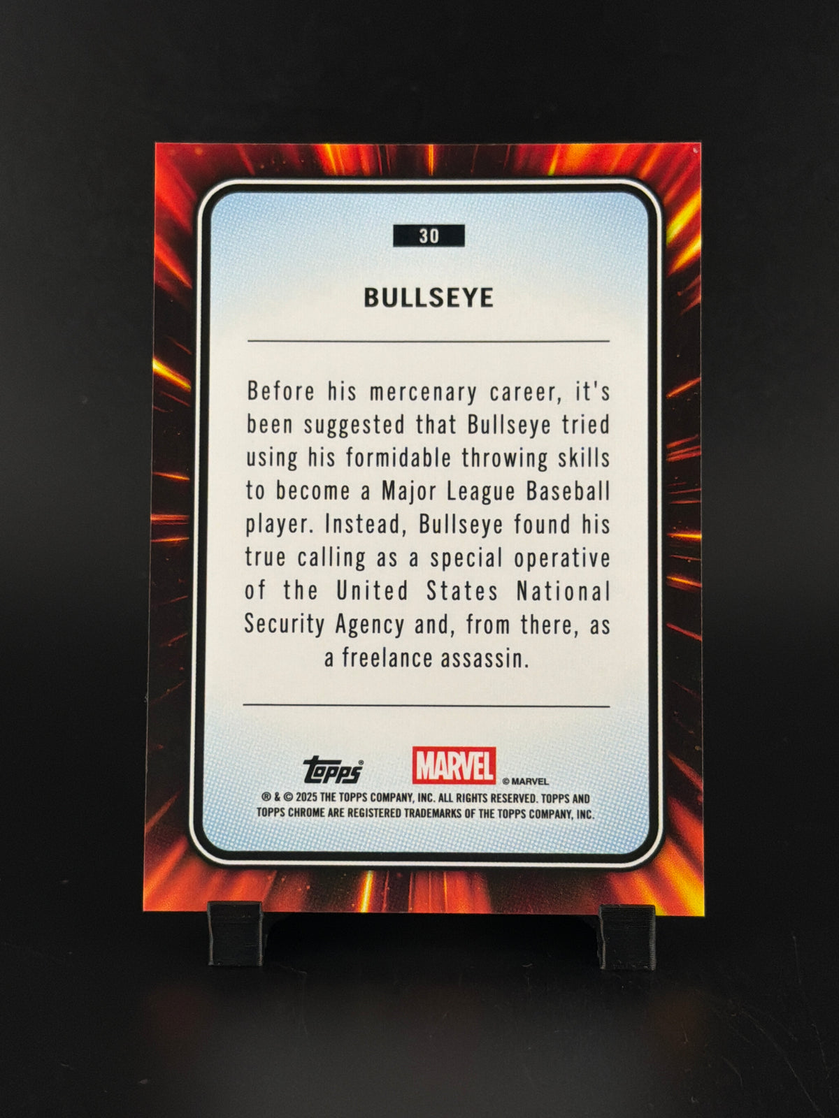 2025 Topps Chrome Marvel #30 Bullseye Blue & Red Spider Web Refractor /62