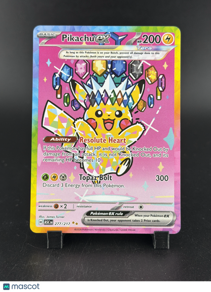 2026 Mega Evolution Ascended Heroes Pikachu EX Holo Secret Rare FA SAR #277/217
