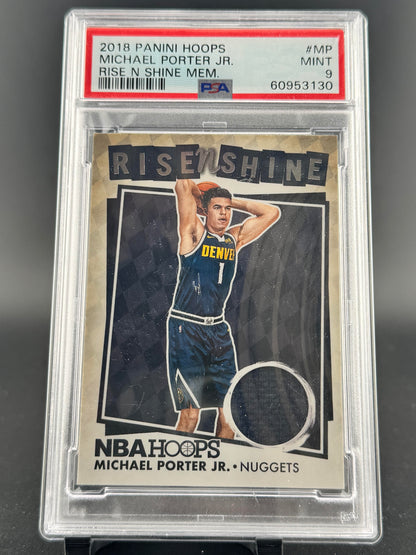 2018 Panini Hoops Rise N Shine Memorabilia Michael Porter JR. #MP Mem. PSA 9