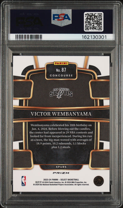2023 Panini Select Victor Wembanyama #87 Blue Prizm PSA 10