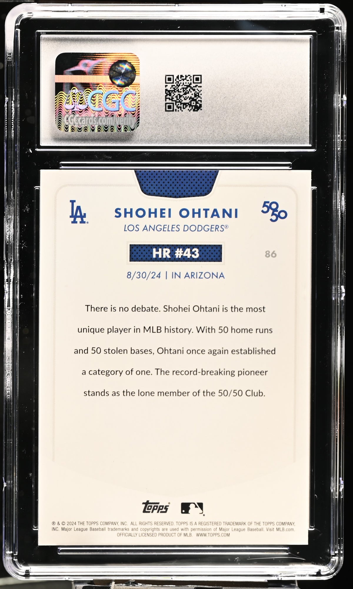 2024 Topps 50/50 Shohei Ohtani #86 CGC 9