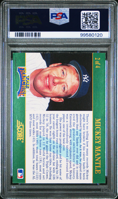 1992 Score The Franchise Mickey Mantle #2 PSA 6