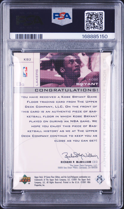 2000 SP Game Floor Authentic Floor Kobe Bryant #KB2 PSA 9