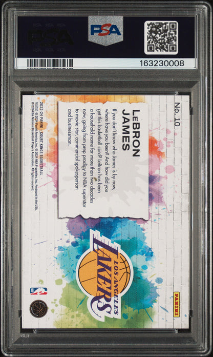 2023 Panini Court Kings Self Expression LeBron James #10 PSA 9