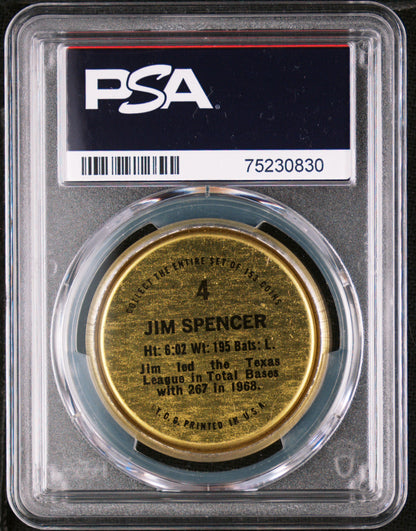 1971 Topps Coins Jim Spencer #4 PSA 7